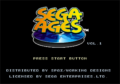 Sega Ages - Screenshot - Game Title Image