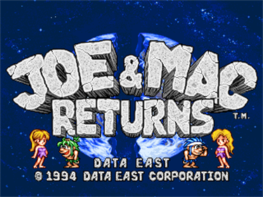 Joe & Mac Returns - Screenshot - Game Title Image