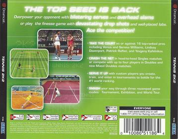Tennis 2K2 - Box - Back Image