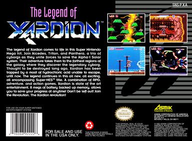 Xardion - Box - Back Image