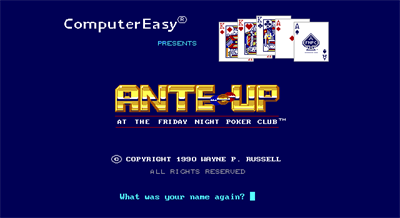 Ante-Up at the Friday Night Poker Club - Screenshot - Game Title Image