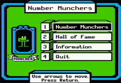 Number Munchers - Screenshot - Game Select Image