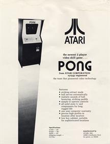 Pong - Advertisement Flyer - Back