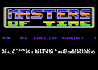 Masters of Time - Screenshot - Game Title Image