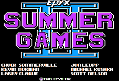 Summer Games II - Screenshot - Game Title Image