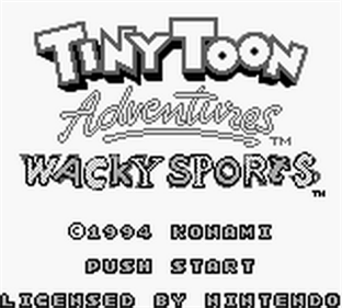 Tiny Toon Adventures: Wacky Sports - Screenshot - Game Title Image