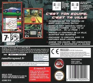 Need for Speed Carbon: Own the City - Box - Back Image