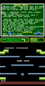 Mario Bros. (PlayChoice-10) - Screenshot - Game Over Image
