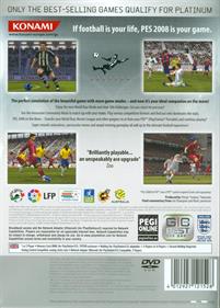 PES 2008: Pro Evolution Soccer - Box - Back Image