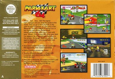 Mario Kart 64 - Box - Back Image