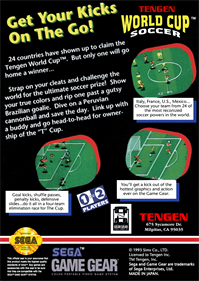Tengen World Cup Soccer - Box - Back Image