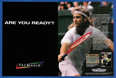 Andre Agassi Tennis - Advertisement Flyer - Front Image
