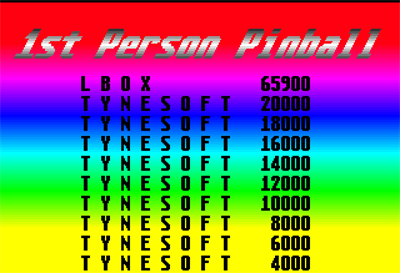 1st Person Pinball - Screenshot - High Scores Image