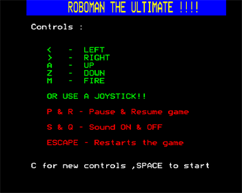 Roboman - Screenshot - Game Select Image