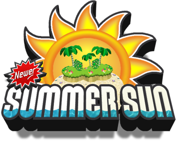 Newer Super Mario Bros. Wii Summer Sun - Clear Logo Image