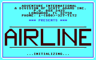 Airline (Adventure International) - Screenshot - Game Title Image