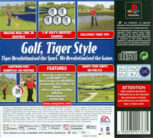 Tiger Woods 99: PGA Tour Golf - Box - Back Image