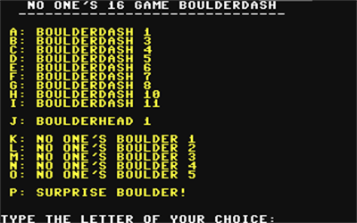 Boulder Dash 16 Compilation - Screenshot - Game Select Image