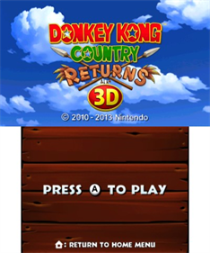 Donkey Kong Country Returns 3D - Screenshot - Game Title Image