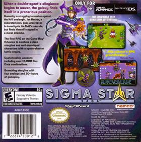 Sigma Star Saga - Box - Back Image