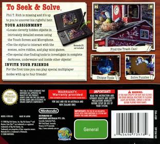 Mystery Case Files: MillionHeir - Box - Back Image