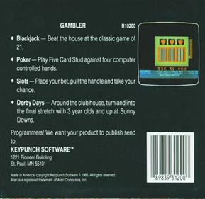 Gambler (Keypunch Software) - Box - Back Image