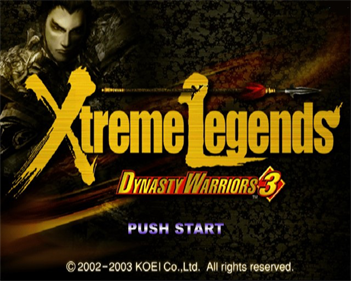 Dynasty Warriors 3: Xtreme Legends - Screenshot - Game Title Image