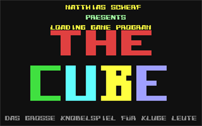 The Cube - Screenshot - Game Title Image