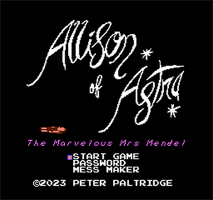 Allison of Astra: The Marvelous Mrs. Mendel - Screenshot - Game Title Image