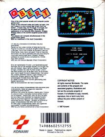 Qbert - Box - Back Image