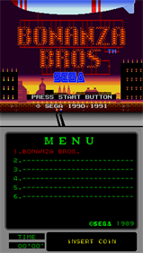 Bonanza Bros. (Mega-Tech) - Screenshot - Game Title Image
