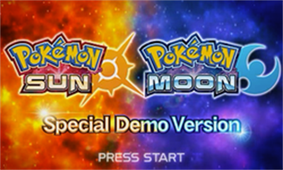 Pokémon Sun and Pokémon Moon Special Demo Version - Screenshot - Game Title Image