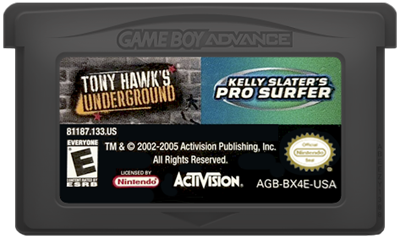 2 in 1 Game Pack: Tony Hawk's Underground / Kelly Slater's Pro Surfer - Cart - Front Image