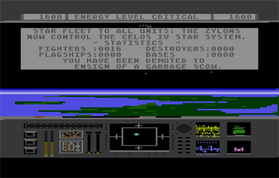 Star Raiders II - Screenshot - Game Over Image