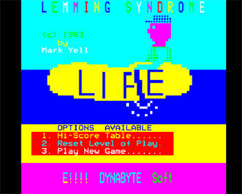 Lemming Syndrome - Screenshot - Game Select Image