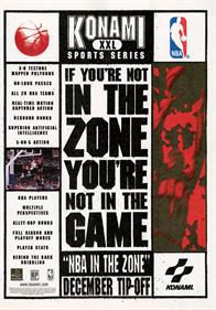 NBA In the Zone - Advertisement Flyer - Front Image