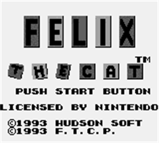 Felix the Cat - Screenshot - Game Title Image
