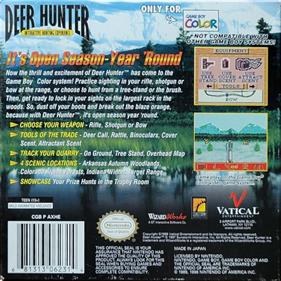 Deer Hunter - Box - Back Image