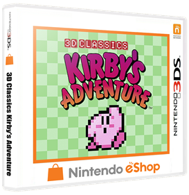 3D Classics: Kirby's Adventure - Box - 3D Image