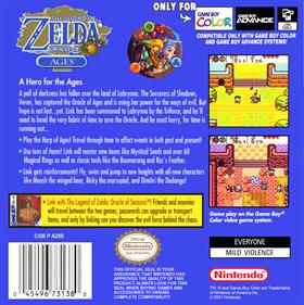 The Legend of Zelda: Oracle of Ages - Box - Back Image