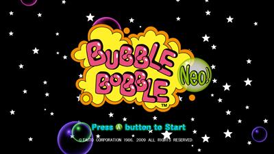 Bubble Bobble Neo! - Screenshot - Game Title Image