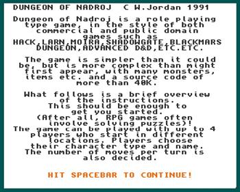 Dungeon Of Nadroj - Screenshot - Game Title Image