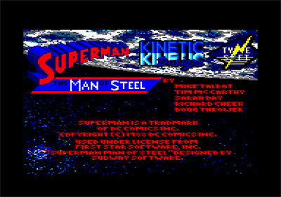 Superman: The Man of Steel - Screenshot - Game Select Image