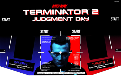 Terminator 2: Judgment Day - Arcade - Control Panel Image