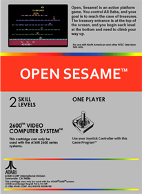 Open Sesame - Fanart - Box - Back