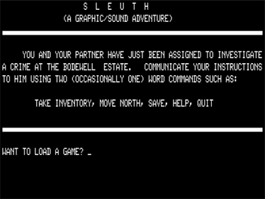 Sleuth - Screenshot - Game Title Image