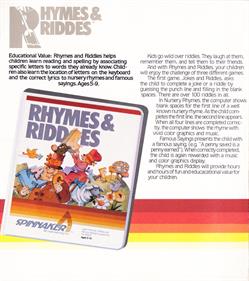 Rhymes & Riddles - Advertisement Flyer - Front Image
