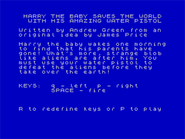 Harry the Baby Saves the World with his Amazing Water Pistol - Screenshot - Game Title Image