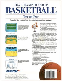 GBA Championship Basketball: Two-on-Two - Box - Back Image