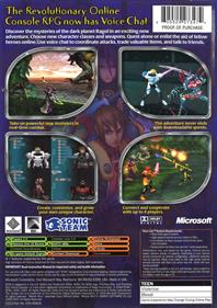 Phantasy Star Online Episode I & II - Box - Back Image